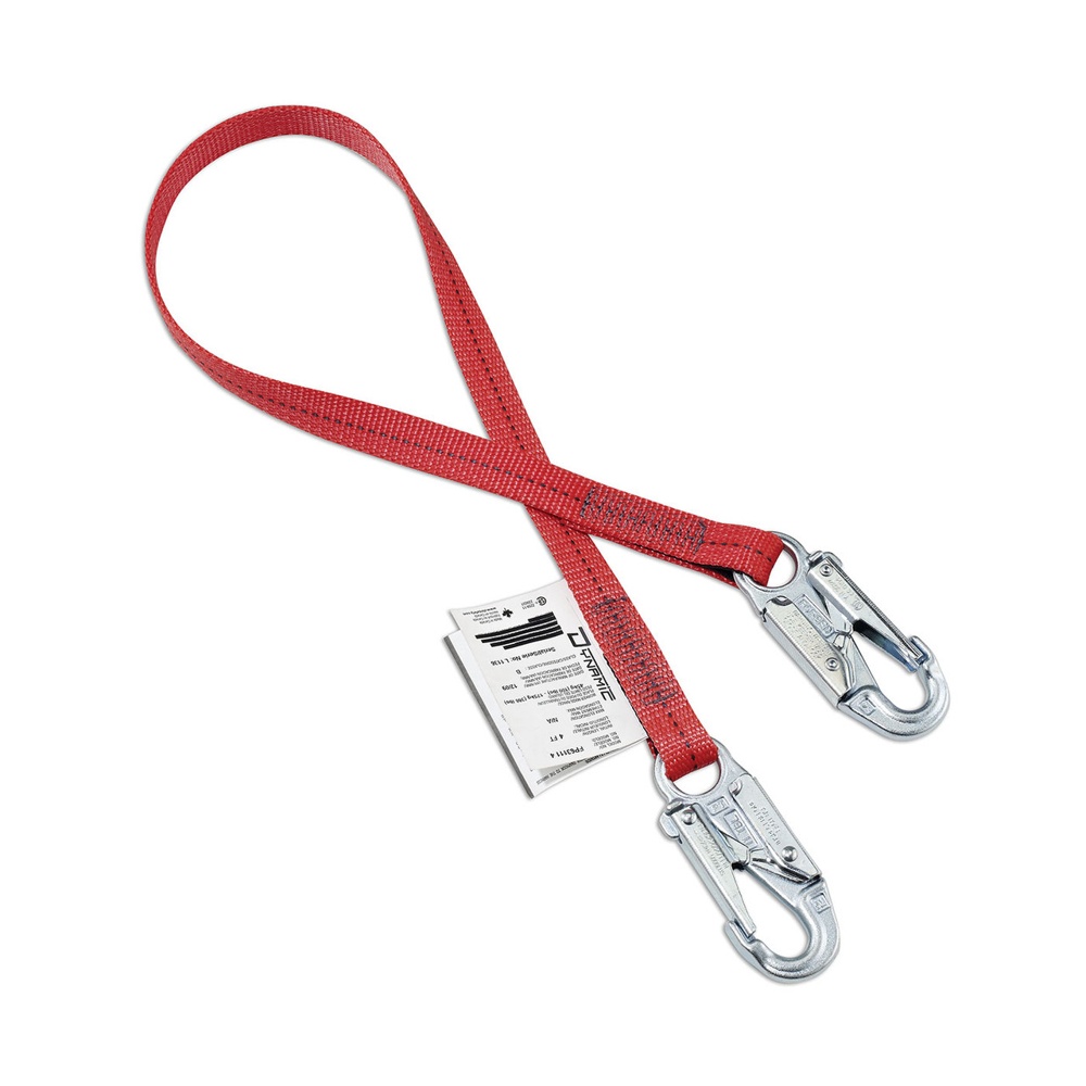 Dynamic Safety FP63111/6 1" Poly Web Lanyard 6ft Snap Hook