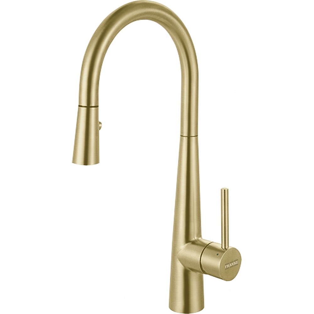Franke STL-PR-GLD Steel 16.7" Stainless Steel Single Handle Pull-Down Kitchen Prep Faucet - Gold
