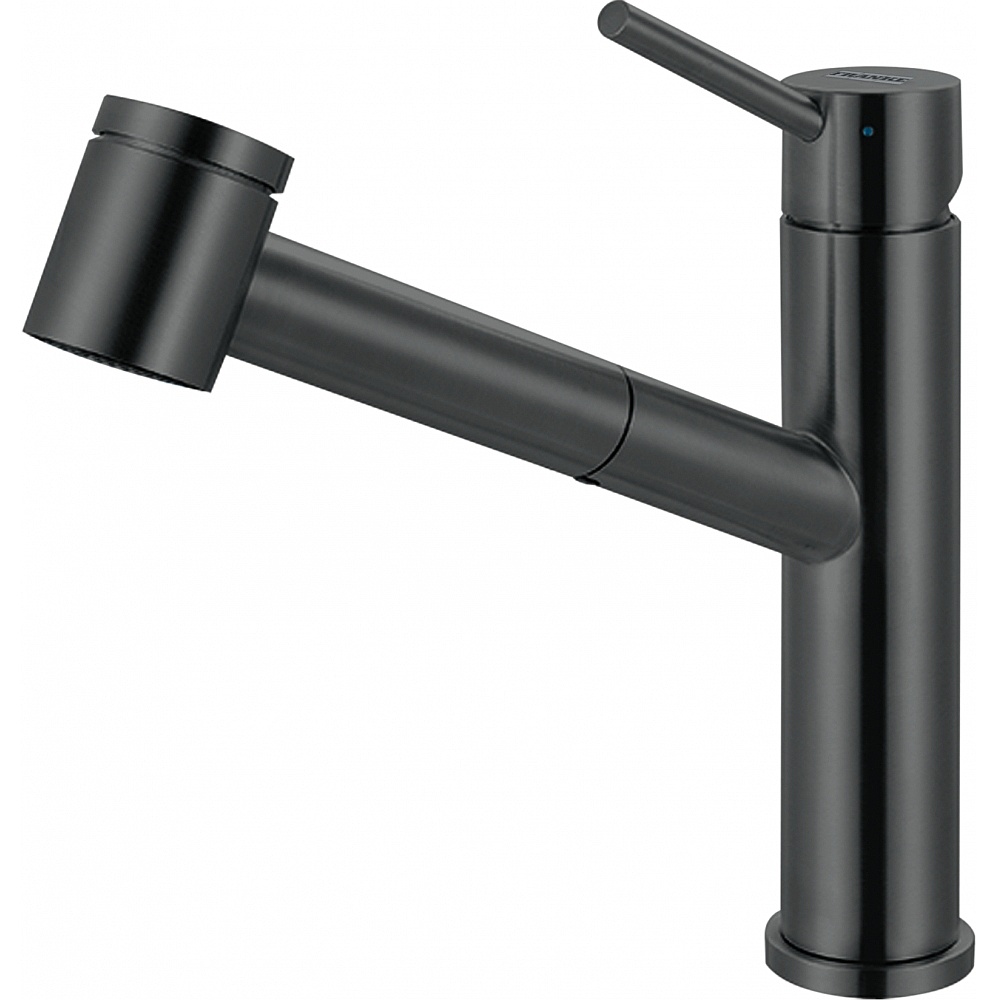 Franke STL-PO-IBK Steel 9" Stainless Steel Single Handle Pull-Out Kitchen Faucet - Industrial Black