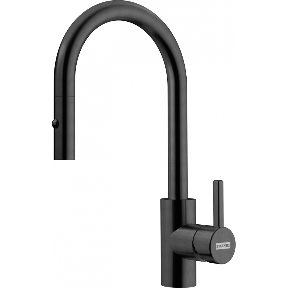 Franke EOS-PR-IBK Eos Neo 14" Single Handle Pull-Down Prep Kitchen Faucet - Industrial Black