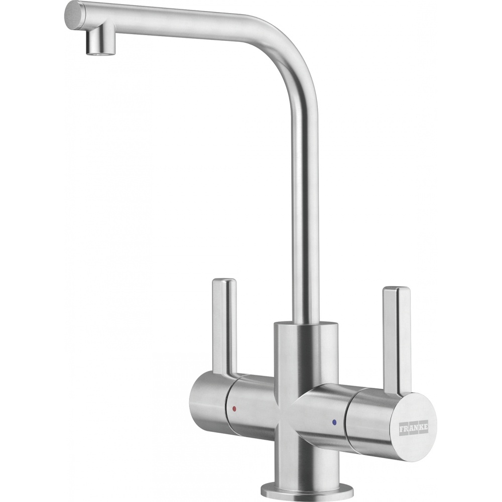Franke UNL-HC-304 8.75" Double Handle Hot and Cold Water Filtration Faucet - Stainless Steel