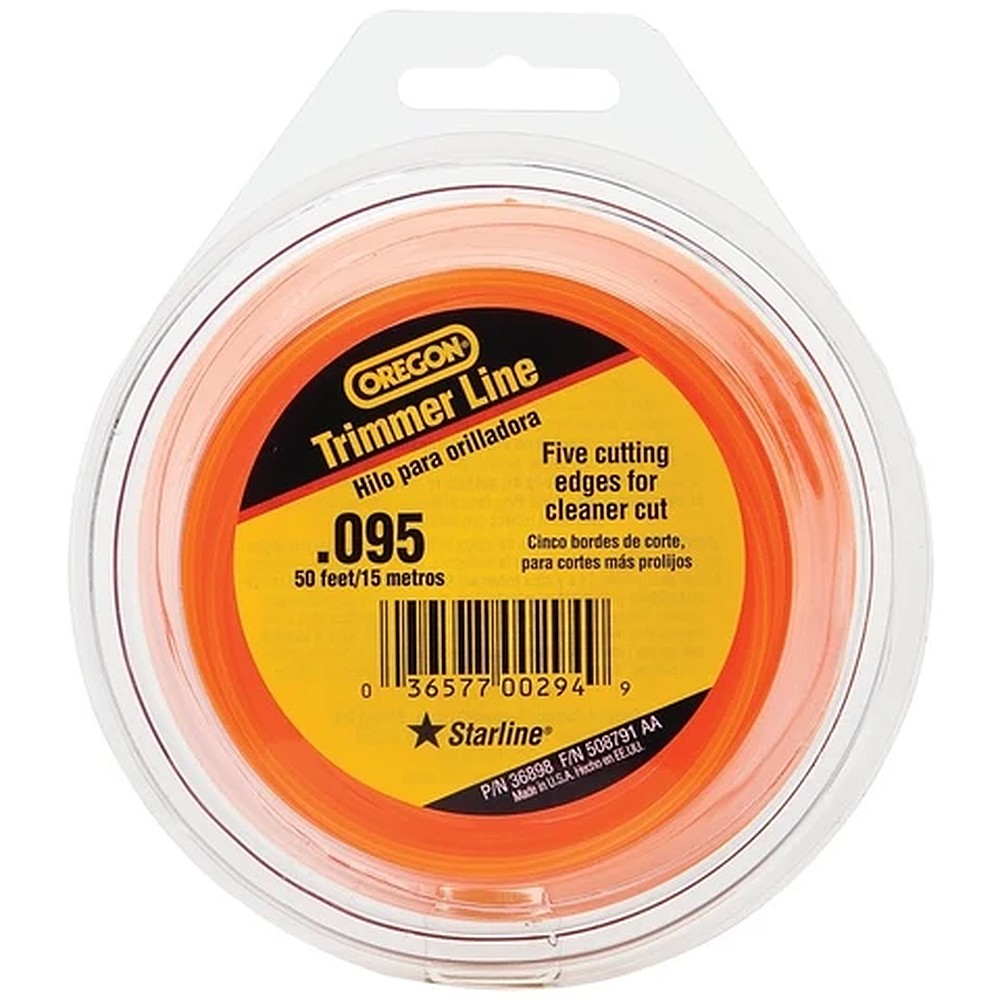 Oregon 36898 619768 0.095" x 50ft Trimmer Line - Orange