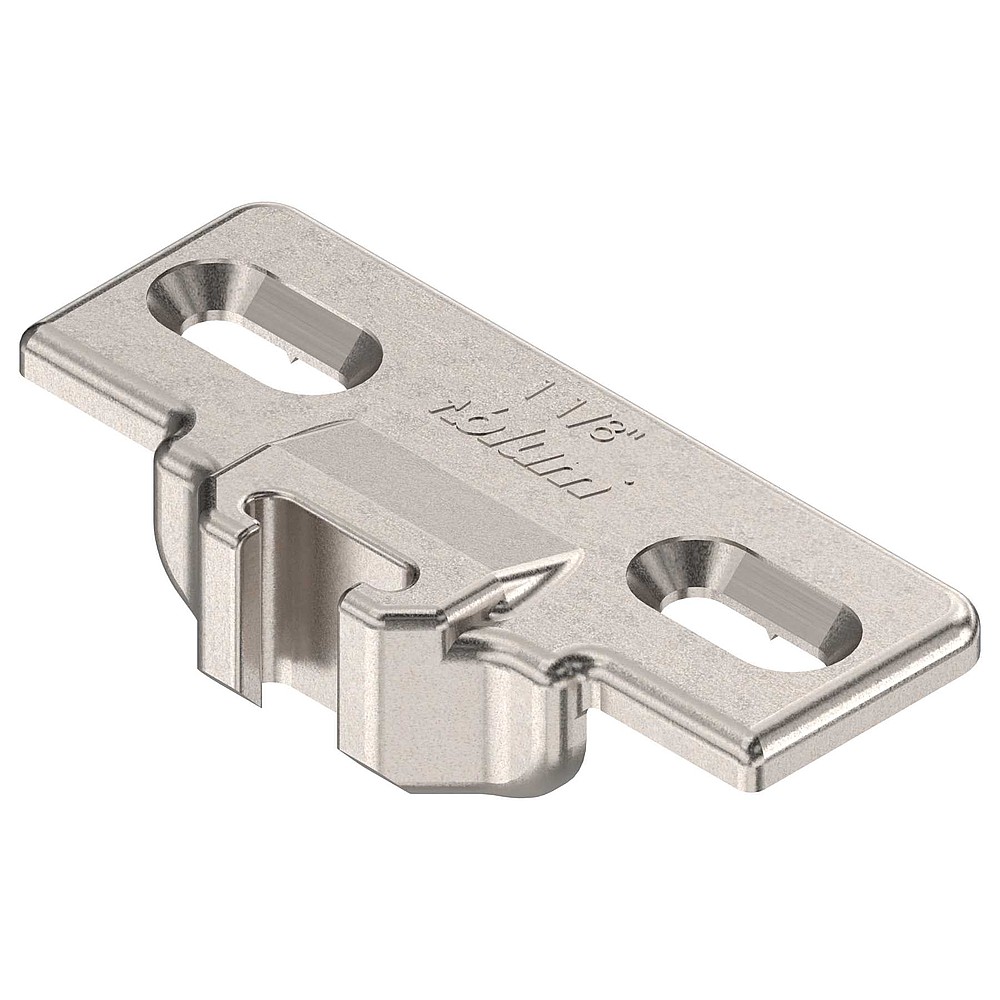 Blum 130111180 COMPACT 33 Edge-Mount Full Overlay Mounting Plate - Nickel