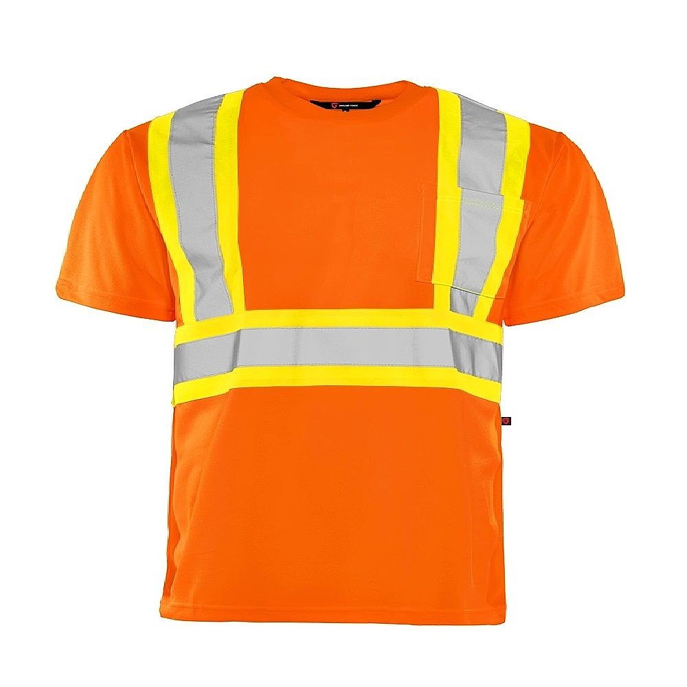 Wasip C59128108 4XL Polyester Traffic Safety T-Shirt - Orange