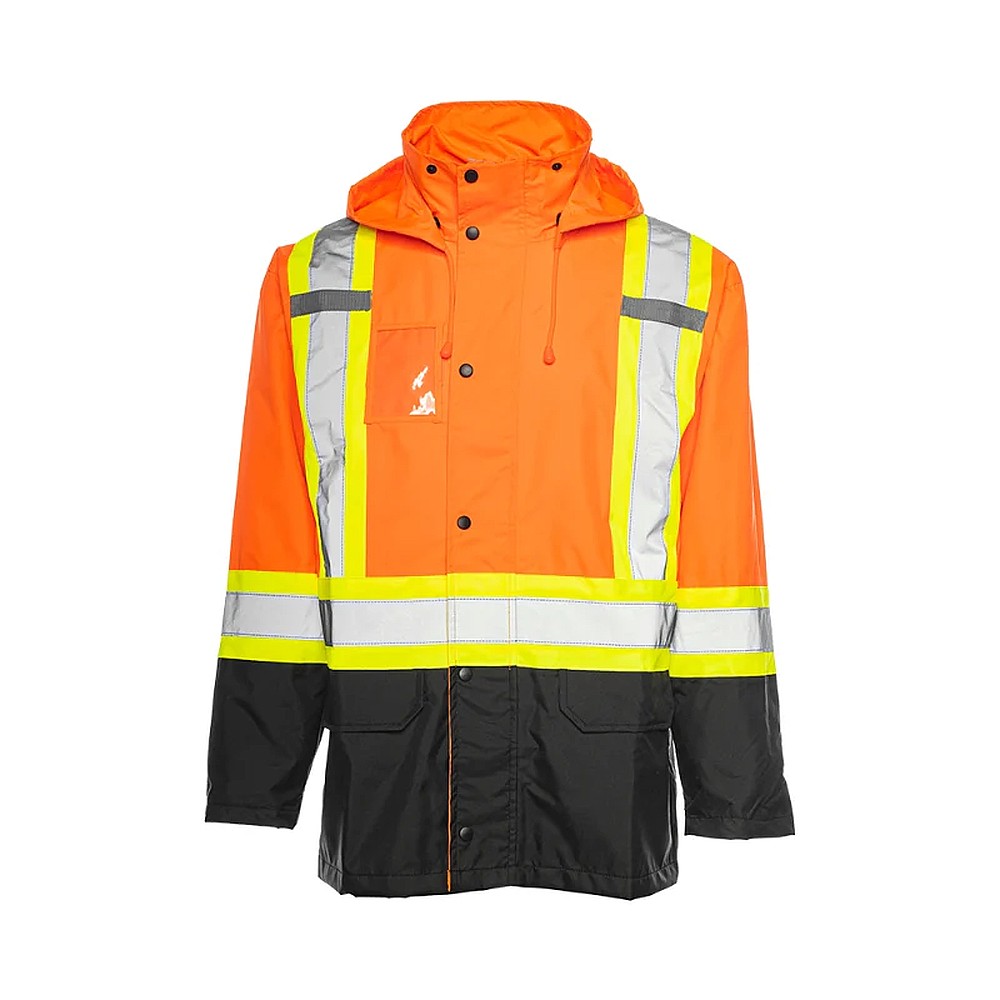 Wasip RJ90OB2XL 2XL Hi-Viz Rain Jacket - Orange & Black
