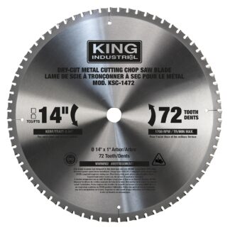 King Canada KSC-1472 14" Dry-Cut Metal Cutting Chop Saw Blade
