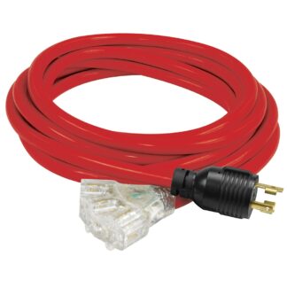 King Canada K-L530-25-3T 25' Generator Extension Cord With Tri-Tap
