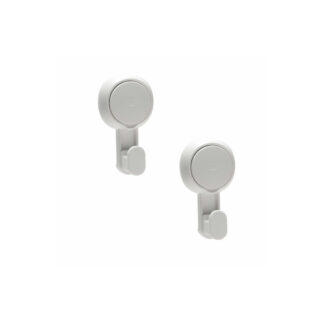 Moda At Home 305001-WHT Power Lock Gel Suction Hook, 2 Pack - White