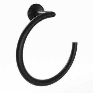 Kartners 130463-48 Paris Brass Towel Ring - Matte Black