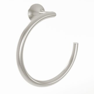 Kartners 130463-81 Paris Brass Towel Ring - Brushed Nickel