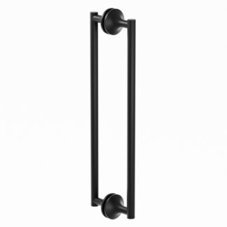 Kartners 1307812-48 Paris 12" Brass Double Shower Door Handle - Matte Black