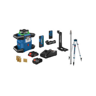 Bosch GRL4000-90CHVGK 18V REVOLVE4000 Connected Self-Leveling Horizontal/Vertical Rotary Laser Kit - Green-Beam