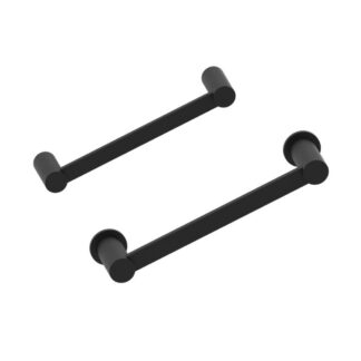 Kartners 137109-48 Porto 9" Brass Bathroom Towel Bar - Matte Black