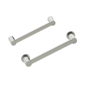 Kartners 137109-81 Porto 9" Brass Bathroom Towel Bar - Brushed Nickel