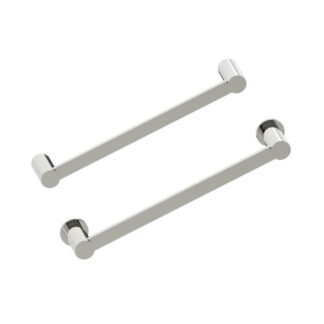 Kartners 137120-68 Porto 12" Brass Bathroom Towel Bar - Polished Nickel