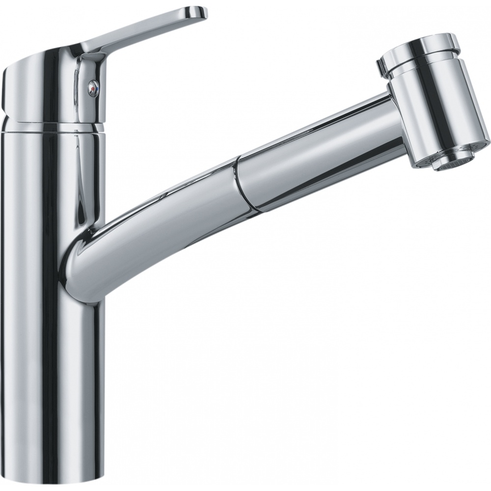 Franke SMA-PO-CHR Smart 8" Brass Single Handle 1-Hole Pull-Out Kitchen Faucet - Polished Chrome