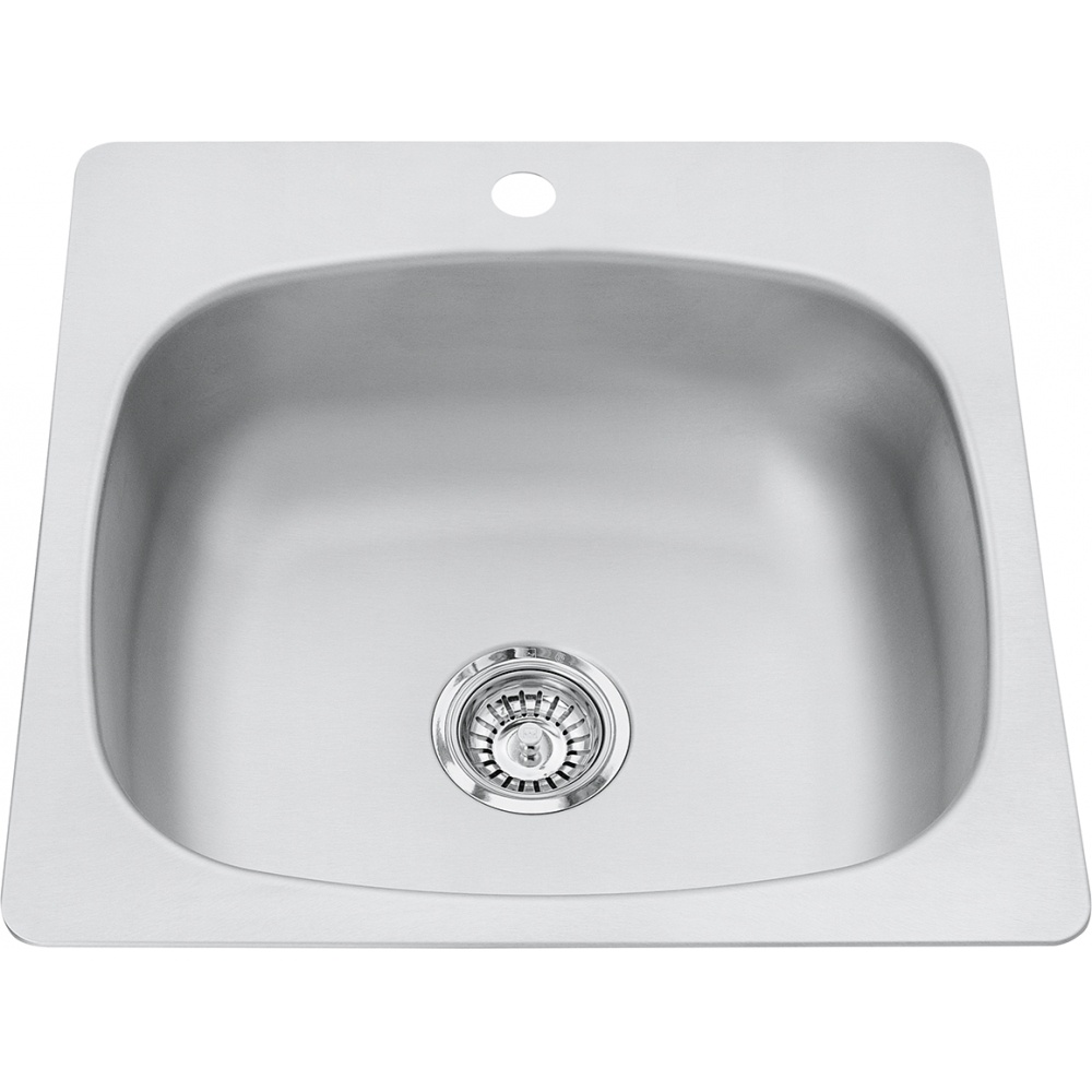 Kindred PSL5251-1 Reginox 20.13" x 20.56" Stainless Steel Single Topmount 1-Hole Kitchen Sink