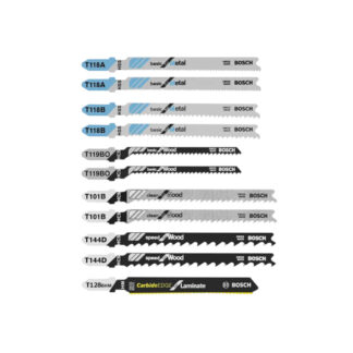 Bosch T11C T-Shank Jig Saw Blade Set, 11 Pack