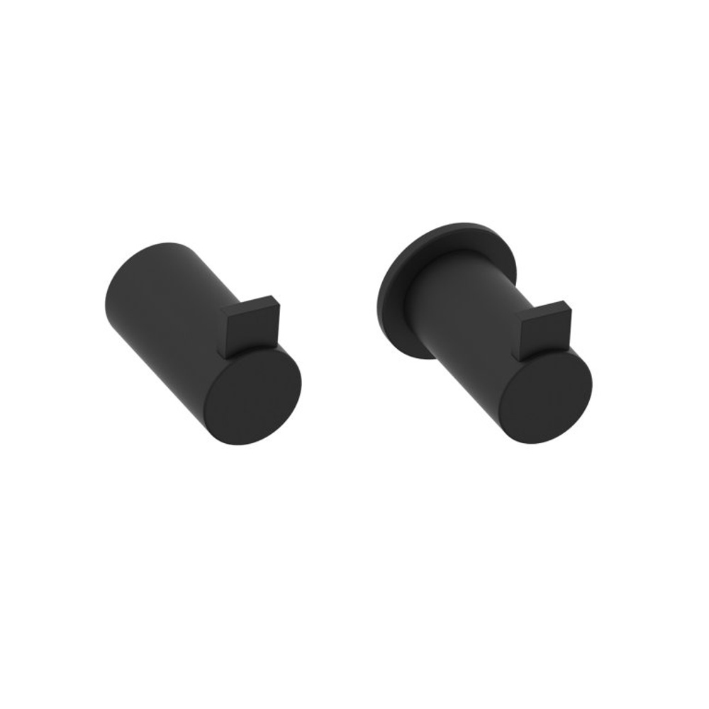 Kartners 137134-48 Porto Brass Single Prong Robe Hook - Matte Black