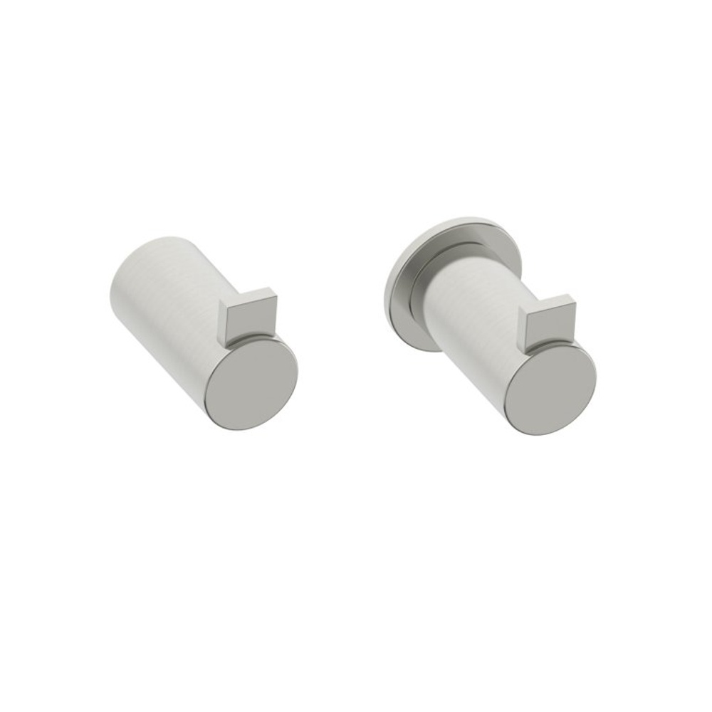 Kartners 137134-81 Porto Brass Single Prong Robe Hook - Brushed Nickel