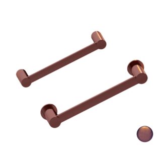 Kartners 137109-55 Porto 9" Brass Bathroom Towel Bar - Antique Copper