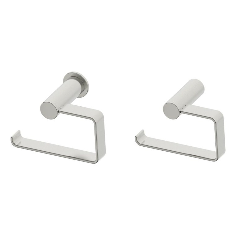 Kartners 137152L-81 Porto Brass Drop Toilet Paper Holder (Left) - Brushed Nickel