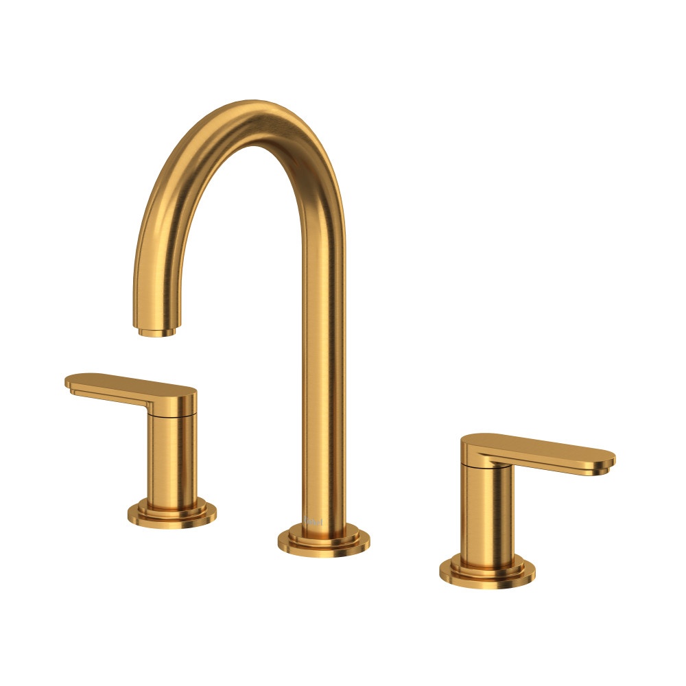 Riobel AARD08BG Arca Widespread Lavatory Faucet With C-Spout - Brushed Gold