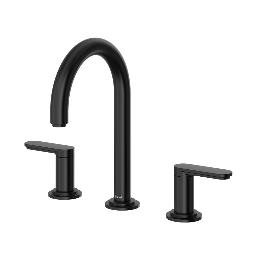 Riobel AARD08BK Arca Widespread Lavatory Faucet With C-Spout - Black