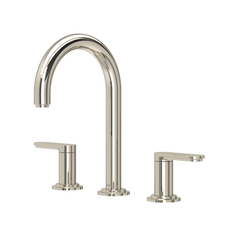 Riobel AARD08PN Arca Widespread Lavatory Faucet With C-Spout - Polished Nickel