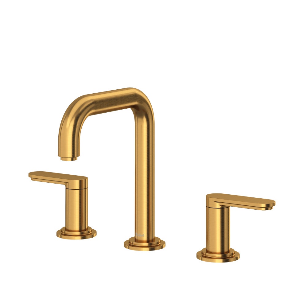 Riobel AASQ08BG Arca Widespread Lavatory Faucet With U-Spout - Brushed Gold