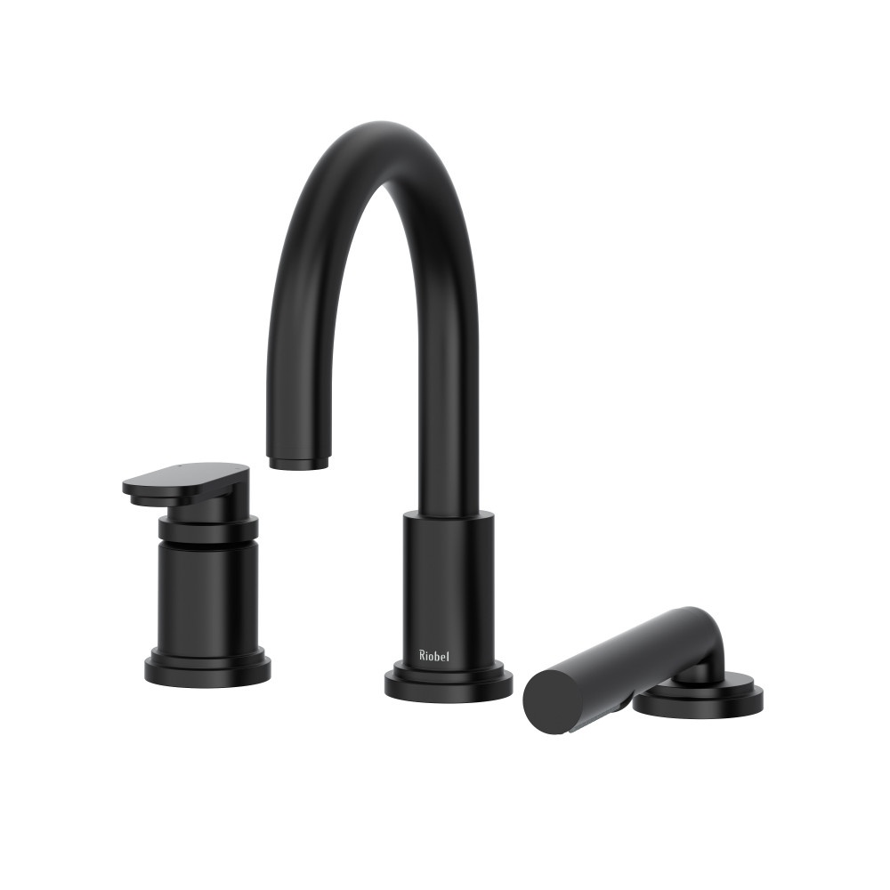 Riobel TAA10BK Arca 3-Hole Deck Mount Tub Filler Trim - Black
