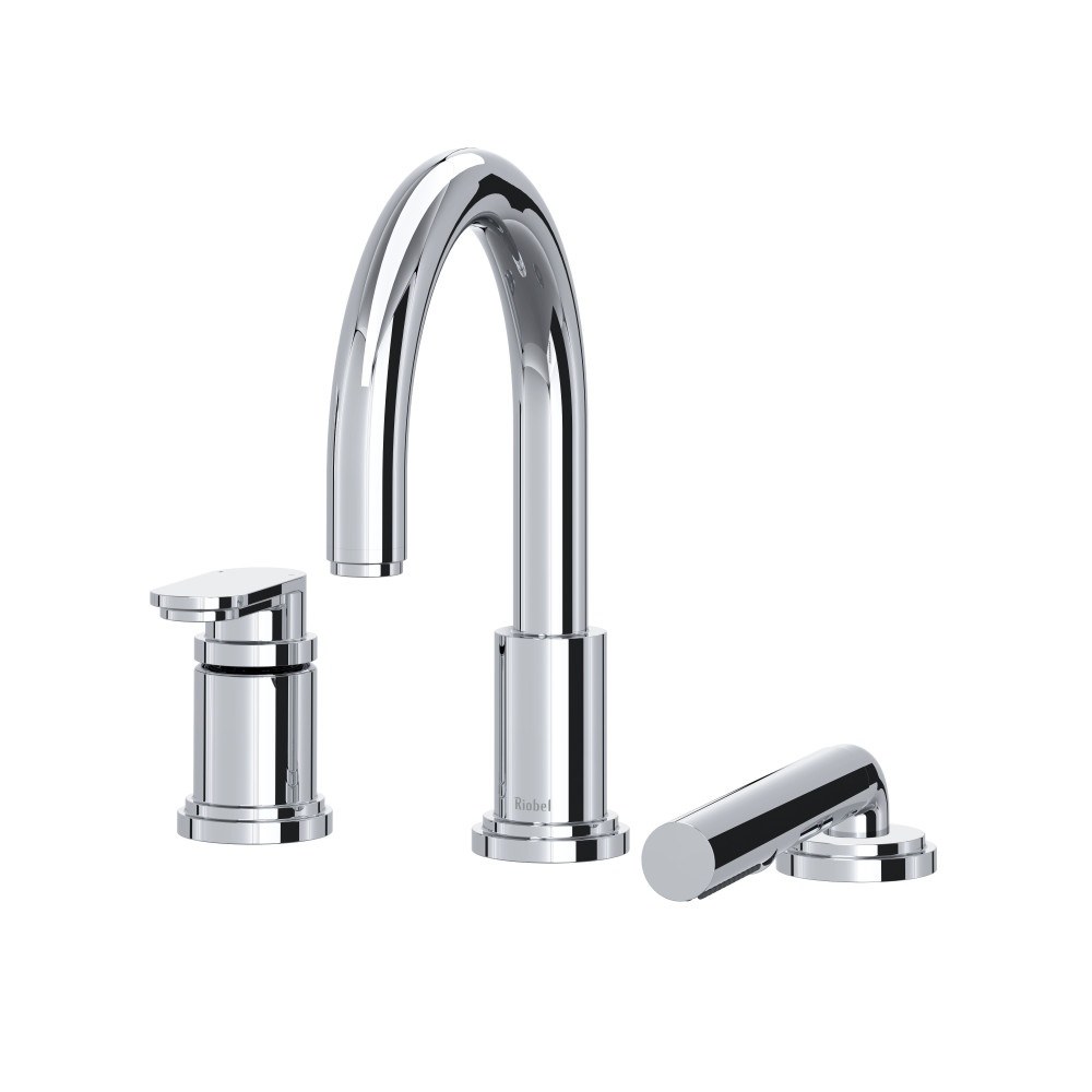 Riobel TAA10C Arca 3-Hole Deck Mount Tub Filler Trim - Chrome