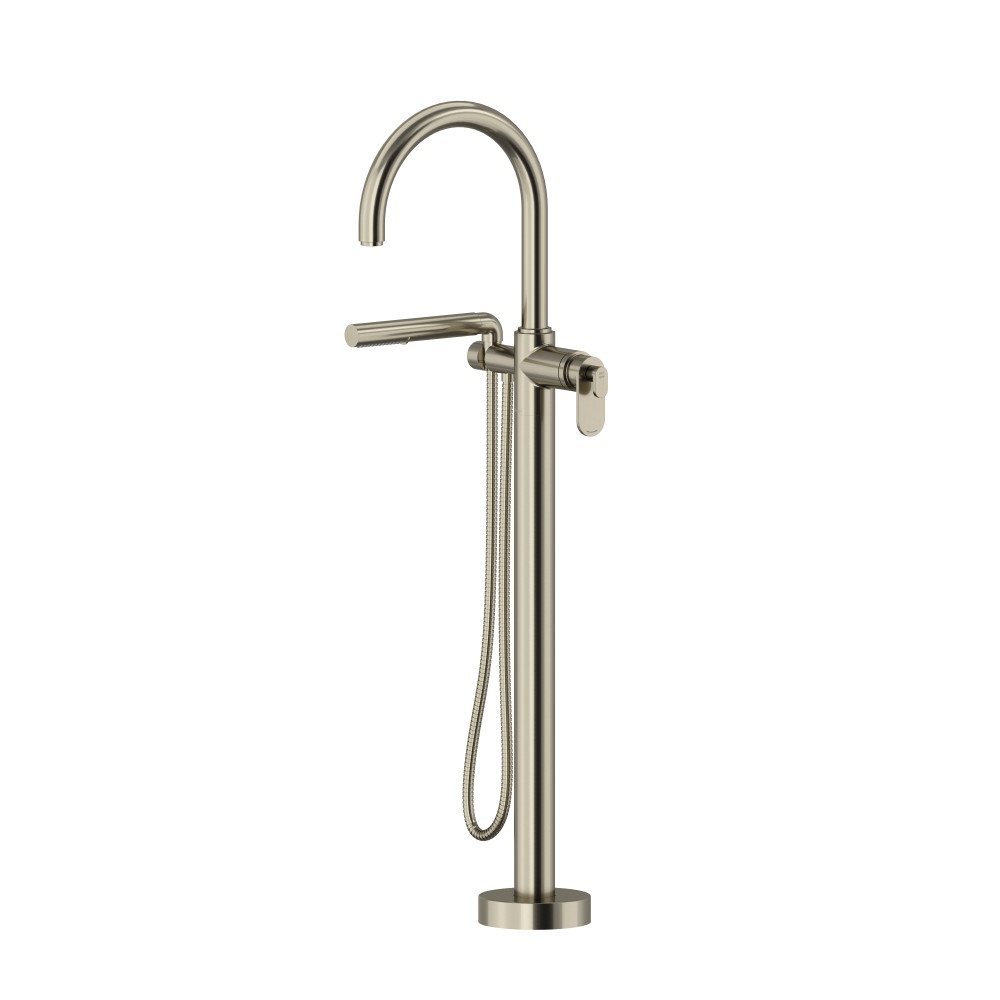 Riobel TAA39BN Arca Thermostatic Single Hole Floor Mount Tub Filler Trim - Brushed Nickel