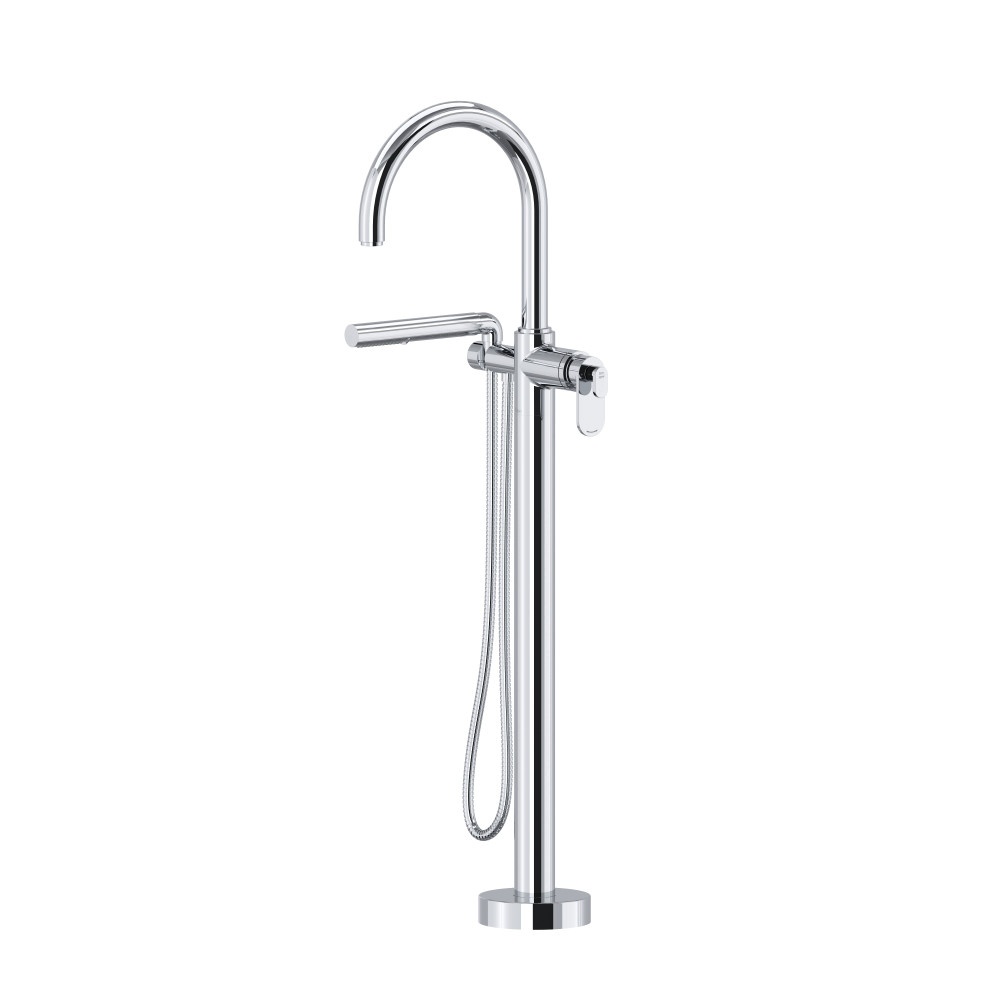 Riobel TAA39C Arca Thermostatic Single Hole Floor Mount Tub Filler Trim - Chrome