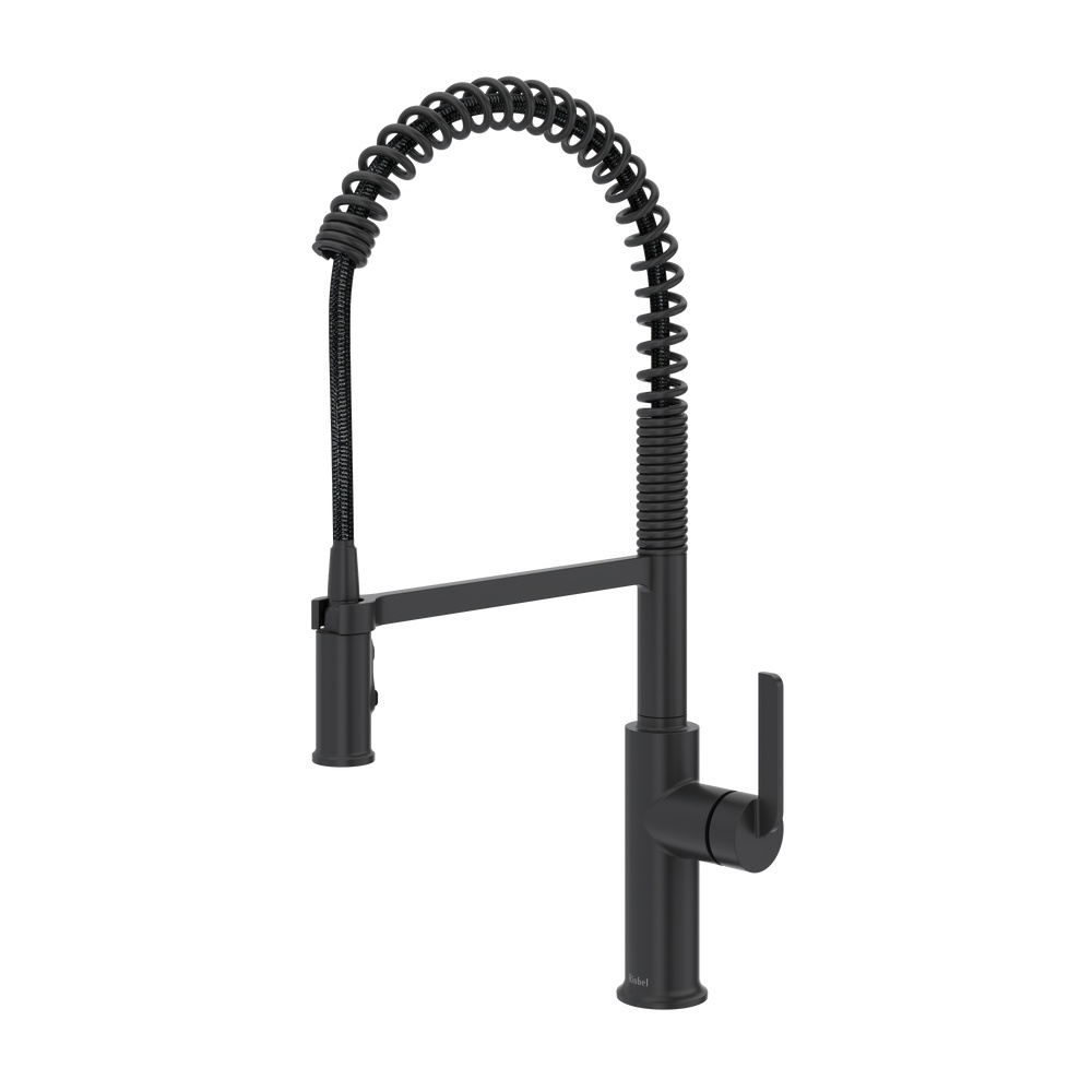 Riobel AU221BK Authentica Pre-Rinse Pull-Down Kitchen Faucet - Black