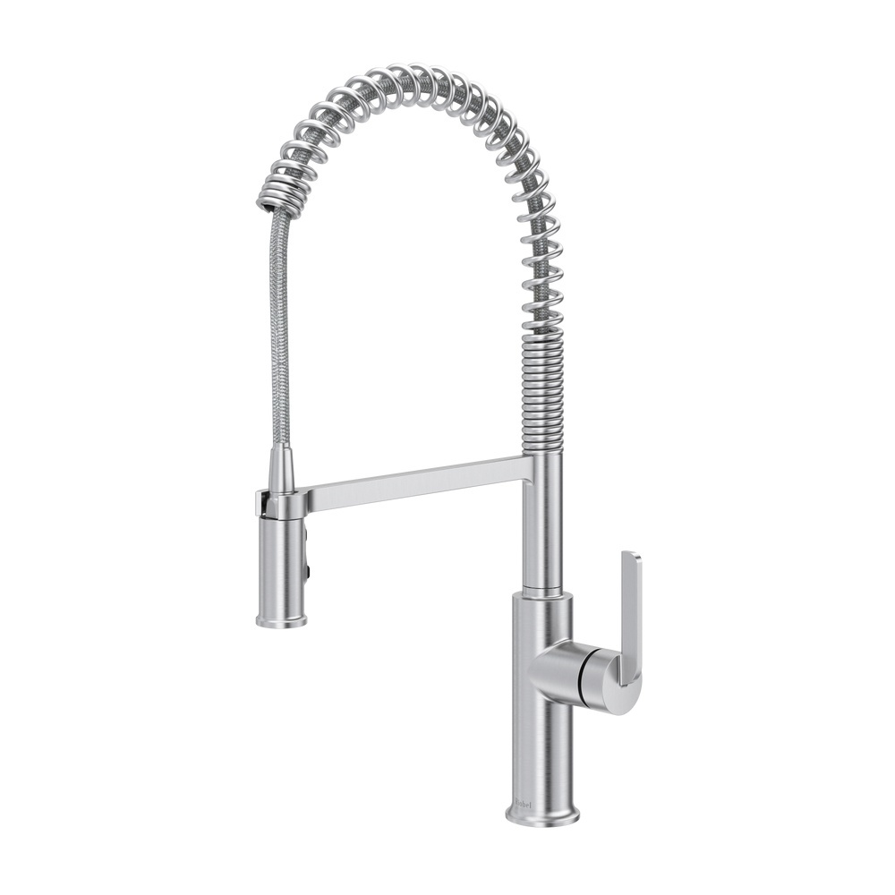 Riobel AU221SS Authentica Pre-Rinse Pull-Down Kitchen Faucet - Stainless Steel
