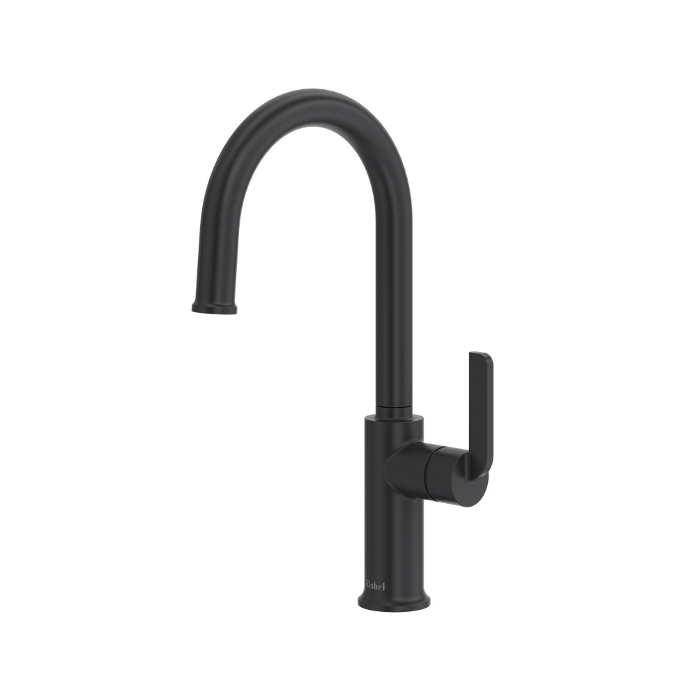 Riobel AU601BK Authentica Bar/Food Prep Kitchen Faucet With C-Spout - Black