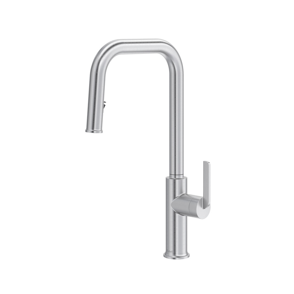 Riobel AUSQ201SS Authentica Pull-Down Kitchen Faucet With U-Spout - Stainless Steel