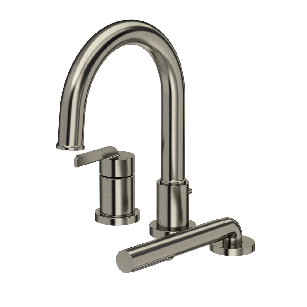 Riobel TAU10BN Authentica 3-Hole Deck Mount Tub Filler Trim - Brushed Nickel