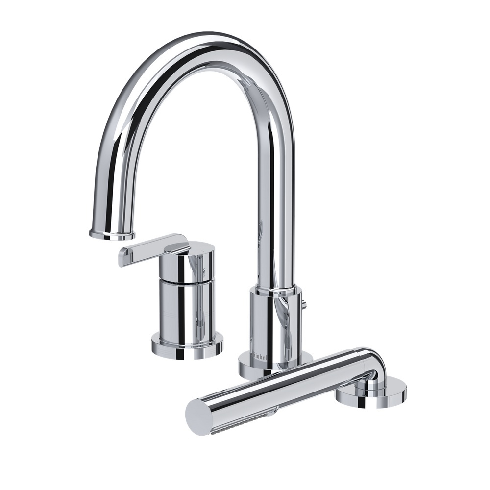 Riobel TAU10C Authentica 3-Hole Deck Mount Tub Filler Trim - Chrome