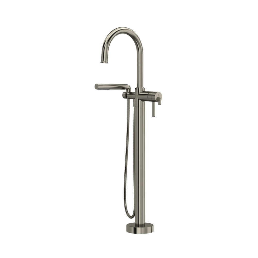 Riobel TAU39BN Authentica Thermostatic Single Hole Floor Mount Tub Filler Trim - Brushed Nickel
