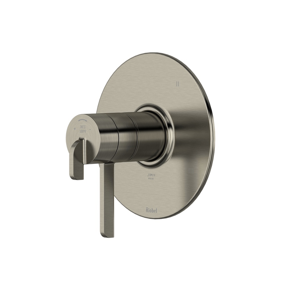 Riobel TAU47BN Authentica 1/2" Therm & Pressure Balance Trim With 3 Functions - Brushed Nickel