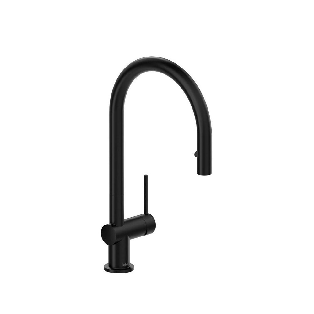 Riobel AZ101BK Azure Pull-Down Kitchen Faucet With Single Spray - Black