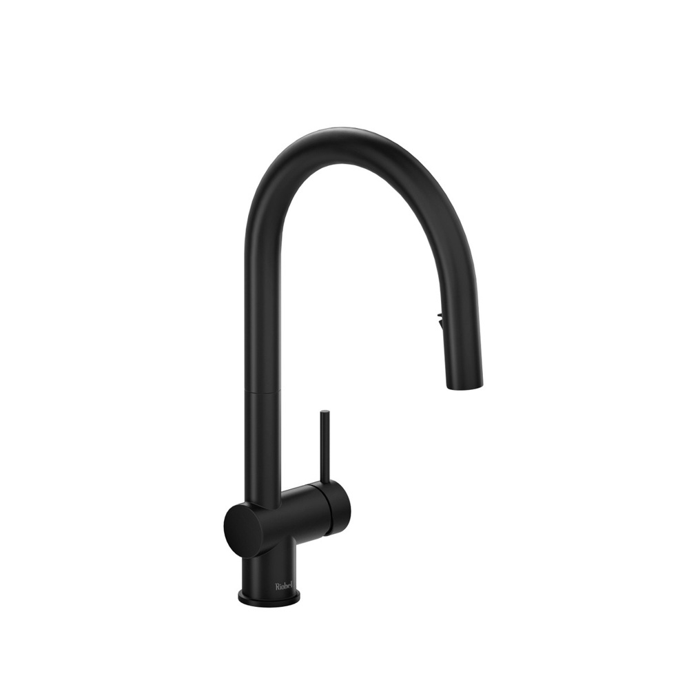 Riobel AZ201BK Azure Pull-Down Kitchen Faucet With C-Spout - Black