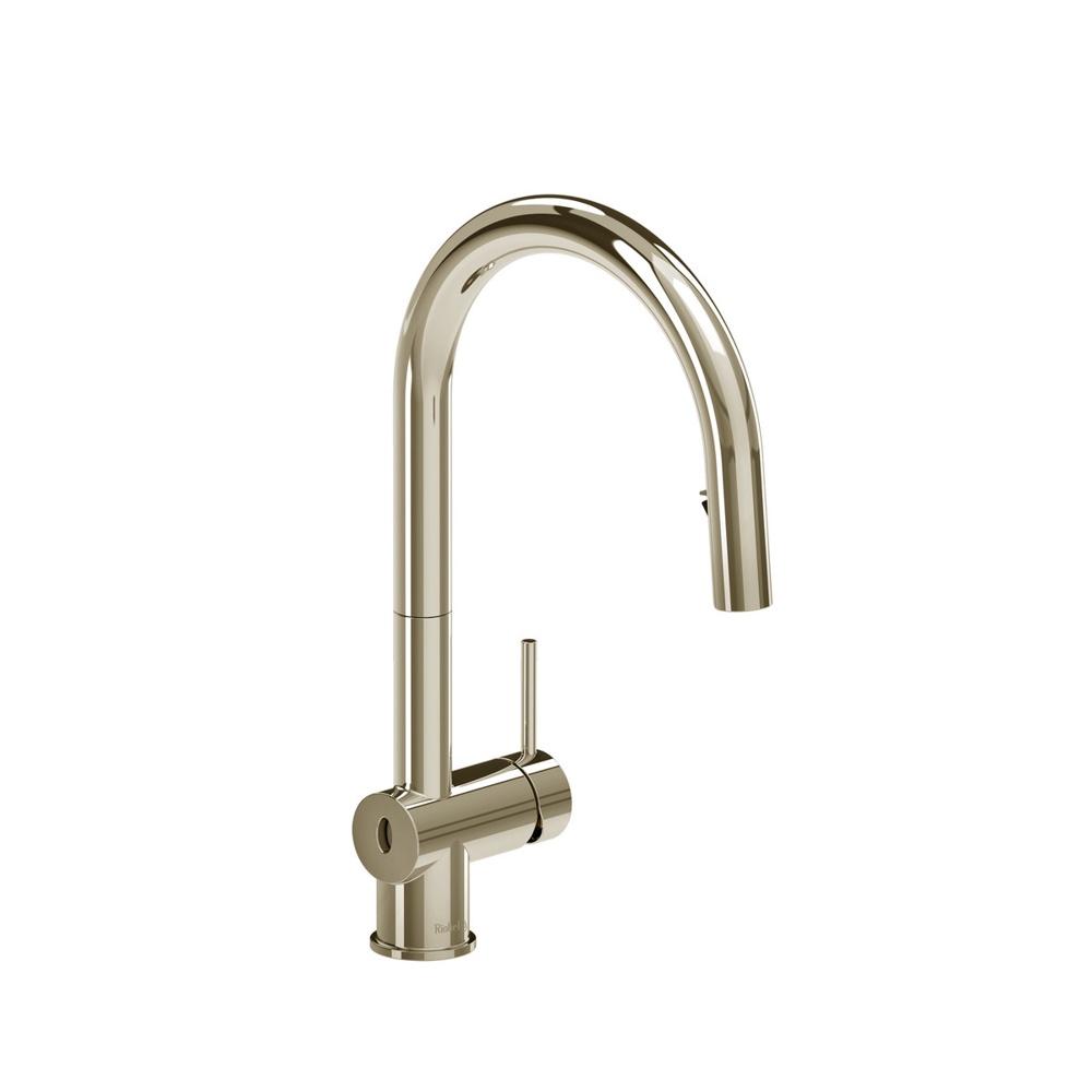Riobel AZ211PN Azure Pull-Down Touchless Kitchen Faucet With C-Spout - Polished Nickel
