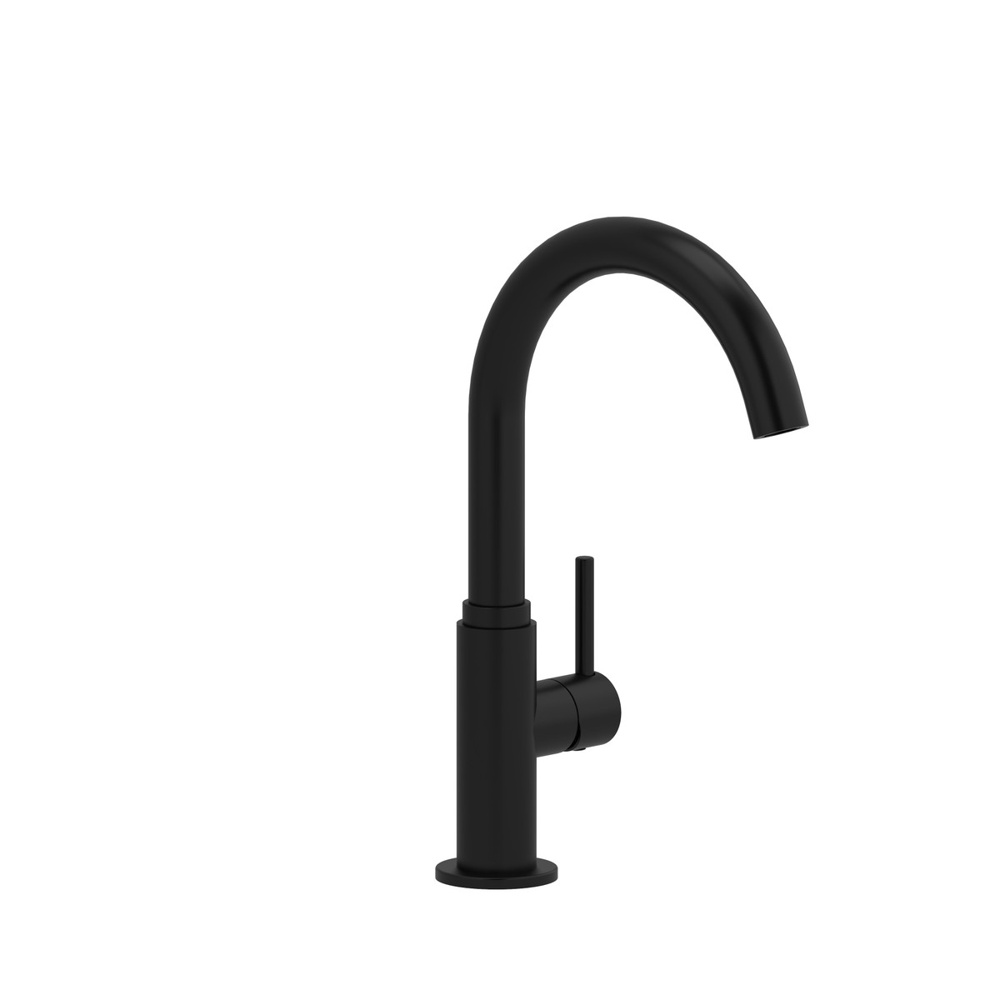 Riobel AZ601BK Azure Bar/Food Prep Kitchen Faucet With C-Spout - Black
