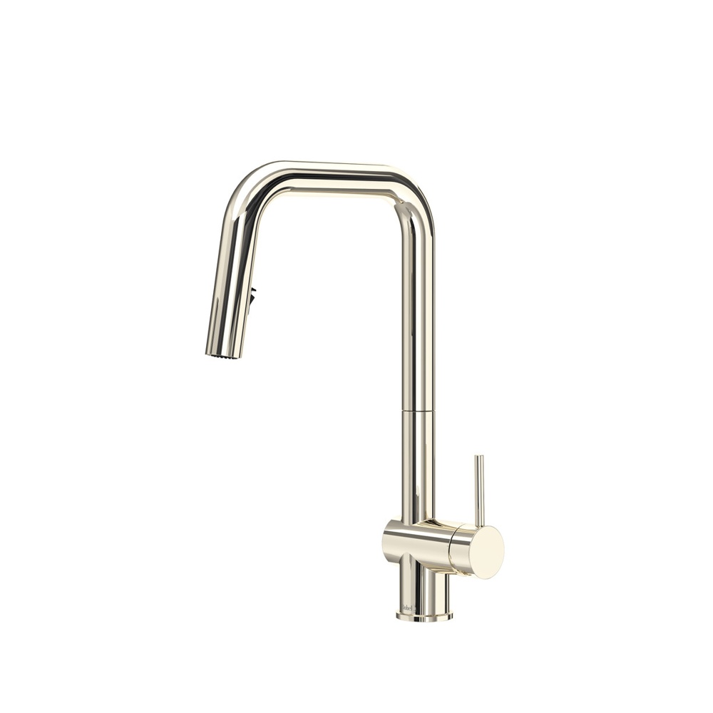 Riobel AZSQ201PN Azure Pull-Down Kitchen Faucet With U-Spout - Polished Nickel