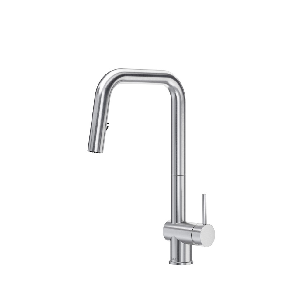 Riobel AZSQ201SS Azure Pull-Down Kitchen Faucet With U-Spout - Stainless Steel