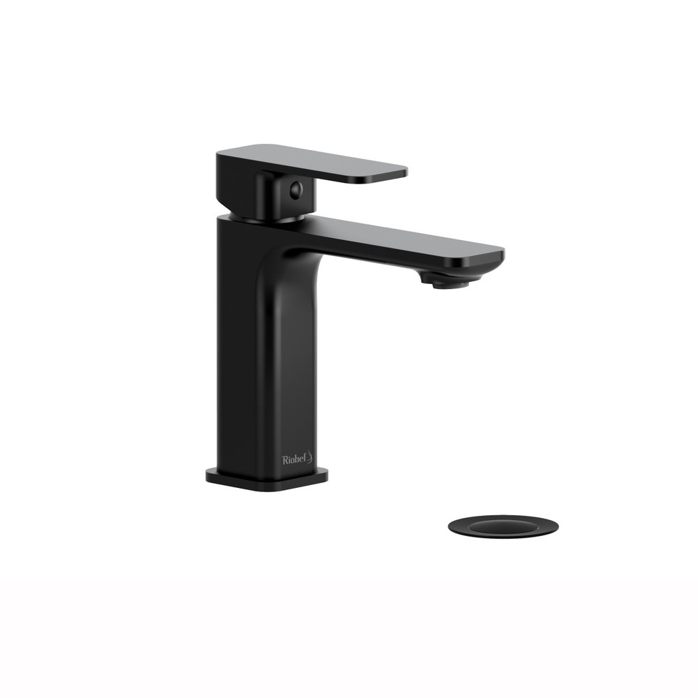 Riobel EQS01SHBK Equinox Single Handle Lavatory Faucet With Side Handle - Black
