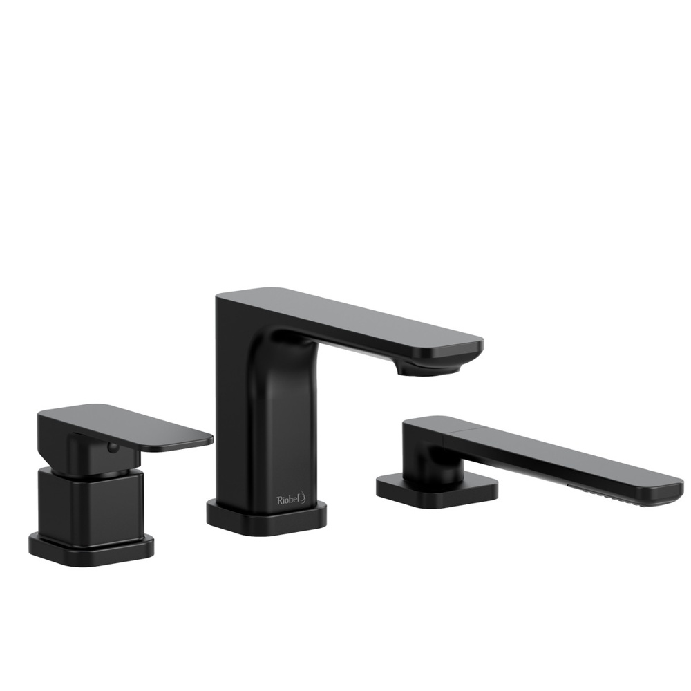 Riobel TEQ10BK Equinox 3-Hole Deck Mount Tub Filler Trim - Black